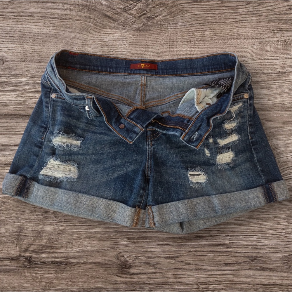 7 FOR ALL MANKIND Relaxed Mid Roll Short AU5121067 Plaza Destroy 27 - Picture 6 of 13